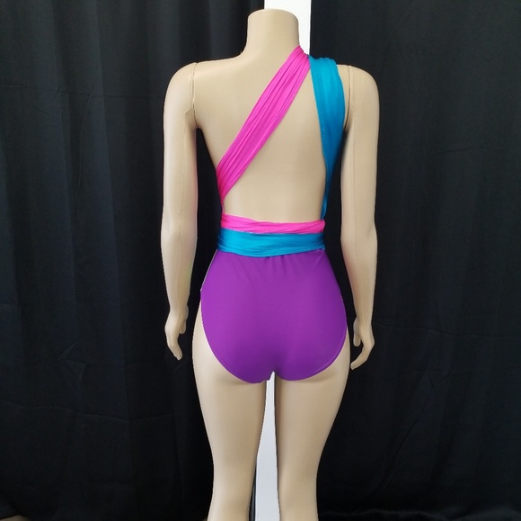 Neon Delight Infinity colorblock swimsuit - Picture 9 of 10